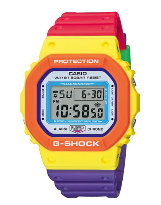 Casio Casio G-Shock DW-5610DN-9 лимитированной серии DW-5610DN-9ER электронные мужские часы  циферблат, браслет пластик — вид спереди